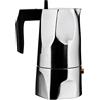Alessi Ossidiana - Moka/Caffettiera espresso in fusione di alluminio - 3 tazze