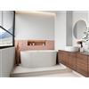 Vasca da bagno freestanding scanalata 220 litri 150 x 75 x 58 cm in Acrilico Bianco opaco - ALIENA