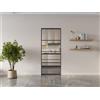 Porta scorrevole con sistema a incasso alluminio e vetro temperato trasparente H205 x L63 cm - SINCA II