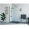 Parete per doccia walk-in Nero opaco 100 x 200 cm - DAREN