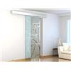 Porta scorrevole esterno muro H205 x L83 cm in Vetro temperato - HEIDI