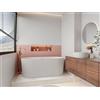 Vasca da bagno freestanding scanalata 220 litri 150 x 75 x 58 cm in Acrilico Bianco lucido - ALIENA