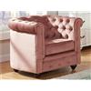 Poltrona CHESTERFIELD in velluto Rosa cipria