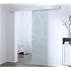 Porta scorrevole esterno muro H205 x L93 cm in Vetro temperato - HEIDI