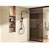 Colonna da doccia AITA in acciaio inossidabile nero opaco - 127 cm