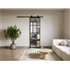 Porta scorrevole esterno muro H205 x L93 cm Alluminio e Vetro temperato - WILDEN II
