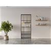 Porta scorrevole con sistema a incasso H205 x L73 cm Alluminio e Vetro temperato smerigliato - SINCA II