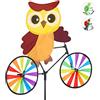Relaxdays Girandola con Gufetto, Puntale Decorativo, per Bambini, da Balcone e Terrazza, H: 89 cm, Colorato