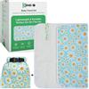 Kolo Fasciatoio Portatile Neonato da Viaggio Pieghevole - Interno in Morbido Bambù, Impermeabile, con Wet Bag Omaggio - Motivo Margherite - Kolo