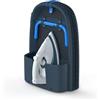 Joseph Joseph Pocket Plus, Asse da Stiro da Tavolo Pieghevole Salvaspazio con Copriasse in Cotone e Porta Ferro da Stiro Integrato, Nero/Blu