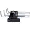KS Tools 920.2450 Serie di Chiavi Maschio Esagonali Piegate a Testa Sferica Classic 3 in 1, 10 Pezzi, 5/64-9/16