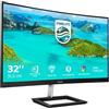 Philips Monitor Gaming 325E1C Monitor Curvo, Freesync 75 Hz, LCD da 32", 2K Quad HD 2560 x 1440 VA, 4 ms, HDMI, Display Port, VGA, Flicker Free, Low Blue Light, Ultra Wide Color, VESA, Nero