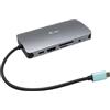 I-tec nano docking station usb-c hdmi-vga con porta lan, power delivery 100w, rivestimento in metallo