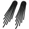 Clearine Bridal Nappe Orecchini da donna Scintillio Rhinestone Cristallo Long Goccia Lampadario Bohemian Dangling Earrings Nero Nero-fondo