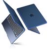BlueSwan TPU Cover compatibile con MacBook Air 13,6 Pollici M2 M3 M4 2022 2024 2025 (A2681 A3113 A3240) Bordo Anti-collisione, Mac 13 Custodia Rigido Protettivo - (Bordo Blu) Mezzanotte Opaco