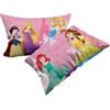 hermet Princess, Set 2 Federe In Cotone, Coppia Federe Per Cuscino Letto, 2 Pezzi, 100% Cotone, Cm.50x80, Chiusura a Busta