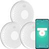 Aroha Smart Connect Rilevatore Di Fumo E Monossido Di Carbonio WiFi - Batteria Da 10 Anni - Allarme Antincendio & Monossido Carbonio - 3 pezzi
