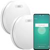 Aroha Smart Connect Rilevatore di Fumo WiFi - Batteria da 10 Anni, Sensore Fumo WiFi Con App Tuya & Smartlife - Allarme Anticendio - 2 pezzi