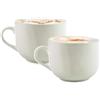 MA MAISON Set 2 Tazze Jumbo da Cappuccino in Ceramica Bianche Grandi 450 ml - Tazza Caffè, Espresso, Colazione, Albergo, Hotel, Ristorazione, b&b, Tè,Latte, Resistenti - Lavastoviglie