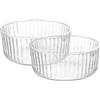 Bormioli Rocco Exclusiva - Set di ciotole da portata in vetro, 56,7 - 1,5 l, impilabili, per patatine, hummus, antipasti, 17,8 cm, eleganti stoviglie decorative, design riflettente, lavabili in