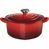 LE CREUSET Cocotte a cuore in ghisa vetrificata con pomello a cuore, 20 cm, Ciliegia, 21401200602455