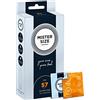MISTER SIZE - Pure Feel Profilattici Lubrificanti (Extra Sottili, Extra Lubrificati) / Taglia Individuale 57 mm a un Pacco da 10 - Preservativi Sottili 100% Lattice Naturale
