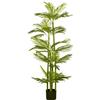HOMCOM Pianta Artificiale di Palma Alta 140 cm con Vaso, Realistica per Interni ed Esterni, Verde - Tocco di Natura Duraturo|Aosom