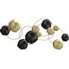 HOMCOM Decorazione da Parete in Metallo a Forma di Foglia, 84x35 cm, Oro e Nero | Aosom Italy