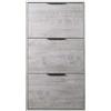 DEODATO Scarpiera 65x125h cm cemento con 3 ante a ribalta