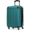Hauptstadtkoffer - SPREE - Bagaglio a mano, Valigia rigida, Trolley espandibile, 4 ruote doppie, TSA, 55 cm, 42 litri, AquaVerde