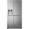 LG GSLV90PZAD Frigorifero Side-by-Side Americano Total No Frost, 635 l, Wi-Fi, Tecnologia Door & Linear Cooling, Dispenser Acqua e Ghiaccio con Allaccio, Igienizzazione UVnano, Inox