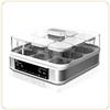 LITTLE BALANCE 8448 Yogurtiera Dessertiera, Yogurt Desserts Formaggi bianchi fatti in casa, 5 programmi automatici, 9 barattoli di vetro 145 ml, bianco/inox