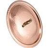 Baldassare Agnelli Pentole Agnelli Rame martellato stagnato a mano 2 mm Coperchio con Ponticello in Ottone, Rame, 28 cm