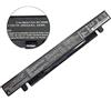 HUBEI A41-X550A A41X550A A41-X550 A41X550 Sostituzione della batteria del laptop per Asus R510C X550C X550L X550J R510L X550CA X552E X550V K550L F550V X550A P550C X550EA X550D R510 X550VX F550C (15V 44Wh)