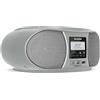 TechniSat DIGITRADIO 1990 - Stereo con radio DAB+/FM e lettore CD (streaming audio Bluetooth, presa per le cuffie, USB, AUX in, funzione di ricarica, orologio, potenza in uscita 2 x 1,5 watt), Argento