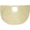HuiYStar Paglia Tote Bag Borsa da Spiaggia Estiva Borsa di Paglia Fatta a Mano in Rattan Intrecciata per il Viaggio Delle Donna