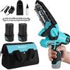 DURATECH Mini Motosega a Batteria da 12 V, con 2 Batterie da 2,0 Ah, 2 Catene, Mini Seghe a Catena Elettrica per Taglio del Legno, Potatura Giardino