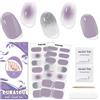 DUKASOU Pellicola per unghie UV indurente - 28 pezzi adesivi per unghie in gel autoadesivi per unghie per lampada UV a lunga durata, adesivi per unghie fai da te per donne