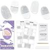 DUKASOU Unghie Gel Adesive UV - 28 Pcs Smalto Adesivo per Unghie Adesivi Unghie Gel Nail Stickers Full Wraps Lampada UV/LED Adesivi Per Unghie in Gel A Lunga Durata Per Donna（Glitter Francese）