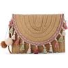 EVEOUT Pochette in Paglia Donne Estiva Clutch con Catena Borse a tracolla Paglia Intrecciata per Festa Matrimonio Spiaggia Vacanze