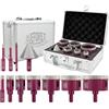 QUEFORET Punte Diamantate Gres Porcellanato 11 Pezzi - 9 Pezzi 6/6/8/20/25/35/45/50/65mm Punte Trapano, 6mm Punta in Carburo, 50mm Fresa per Smusso per Porcellana Piastrelle Ceramica Marmo Granito