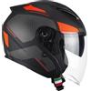 Cgm Casco Moto Jet CGM 136G DNA GALAXY Nero Arancione fluo opaco
