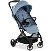 hauck Travel N Care Plus, Azzurro - Passeggino da Viaggio Leggero dalla Nascita fino a 22 kg - Tessuti Stretch e Cuscino - Reclinabile, Compatto e Richiudibile - Cappottina UPF 50+ Finestre in Rete