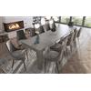 Am Group Home CONSOLLE ALLUNGABILE ADRIANA MODERNA TAVOLO ESTENSIBILE DA 54 A 300 CM CON 5 ALLUNGHE IDEALE PER 10 POSTI SALVASPAZIO GUIDE IN METALLO DESIGN PER SOGGIORNO SALOTTO CUCINA INGRESSO CEMENTO