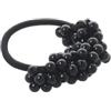 Solida Elastico per capelli con applicazione di perle, nero Elastico per capelli 1 pz.