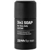 ZEW for Men 3in1 Soap natural soap for face, body and hair with charcoal Saponetta 85 g
