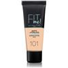 Maybelline Fit Me Matt+Poreless Fondotinta liquido 30 ml Nr. 101 - True Ivory