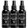 NYX Professional Makeup Make Up Setting Spray Matte Finish 3er Set Spray fissante 180 ml Nr. 01 - Matte Finish