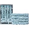 Slip Pure Silk Skinny Scrunchies Sky Blue Elastico per capelli 4 pz.