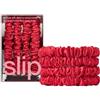 Slip Pure Silk Skinny Scrunchies Red Elastico per capelli 4 pz.